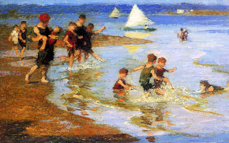 Children at Play on the Beach - Edward Henry Potthast